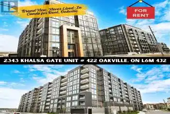 2343 Khalsa Gate Unit# 422, Oakville, Ontario L6M 5R6, 1 Bedroom Bedrooms, 5 Rooms Rooms,2 BathroomsBathrooms,Condo,Rented,Khalsa,W10707871