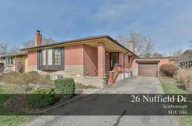 26 Nuffield Drive Unit# Upper Toronto E08 Ontario M1E 1H4